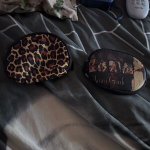 Ariana Grande & Leopard and Black cosmetic coin Bag Set